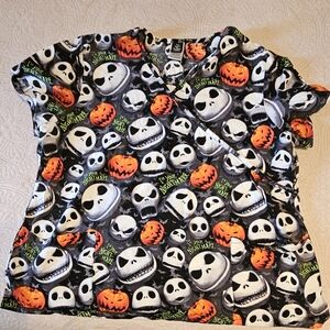 Disney's Jack Skellington Scrub Top
